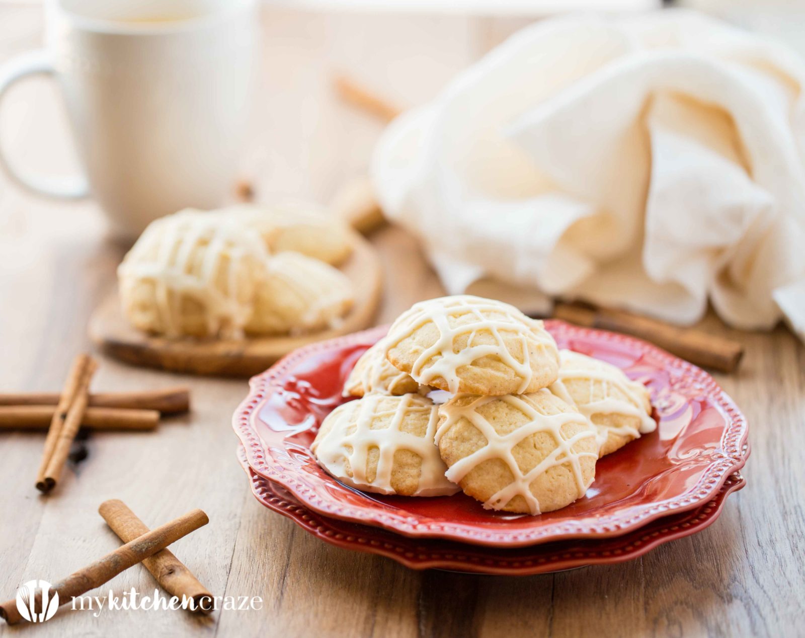 Eggnog Cookies are the perfect treat for your holiday party or cookie exchange. They're soft with crunchy edges and have a delicious eggnog glaze to top them off! You need to make them asap!