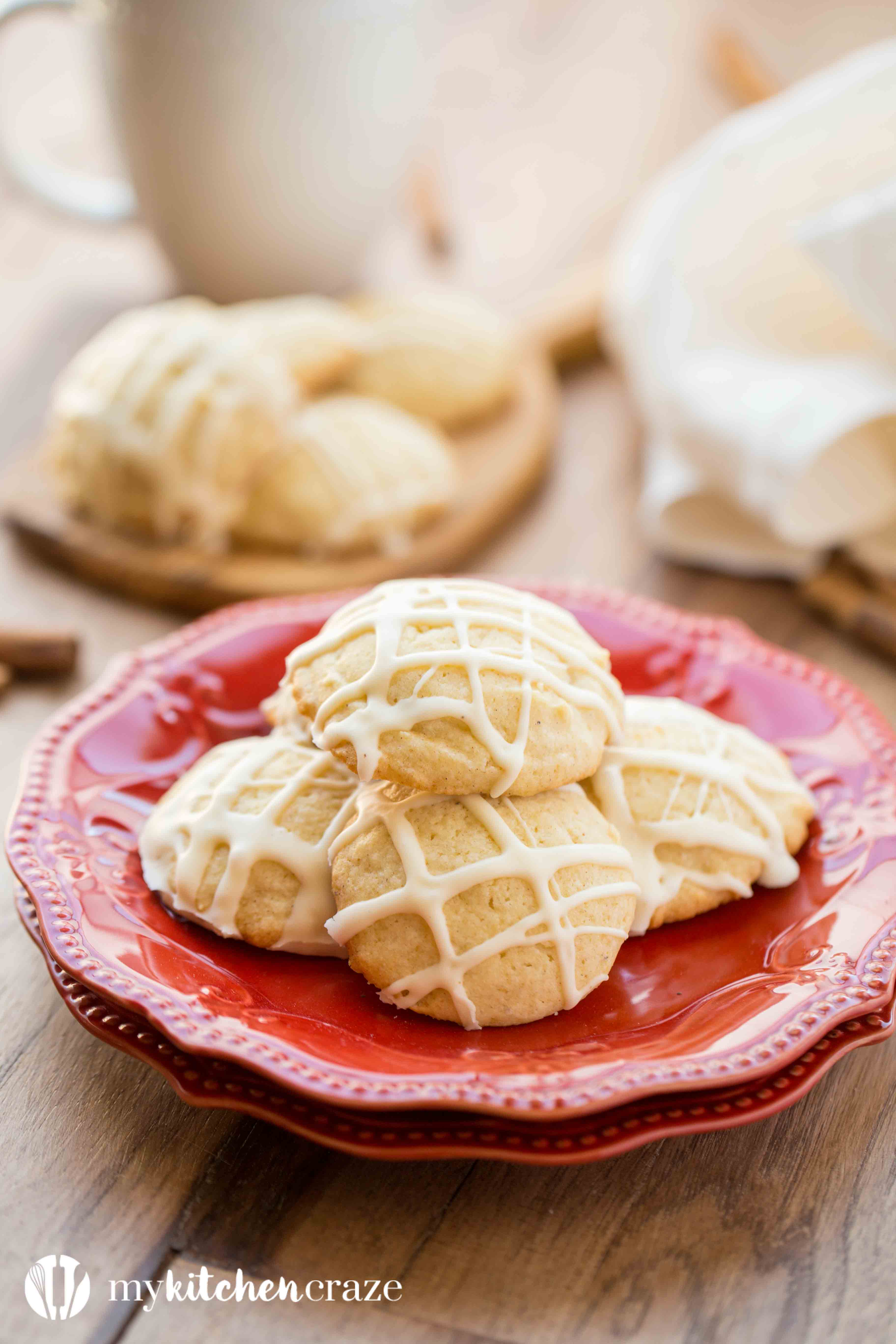 Eggnog Cookies are the perfect treat for your holiday party or cookie exchange. They're soft with crunchy edges and have a delicious eggnog glaze to top them off! You need to make them asap! 