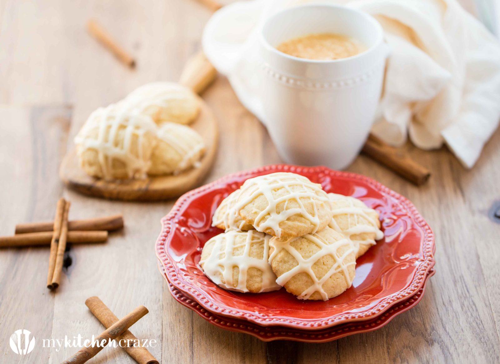 Eggnog Cookies are the perfect treat for your holiday party or cookie exchange. They're soft with crunchy edges and have a delicious eggnog glaze to top them off! You need to make them asap!