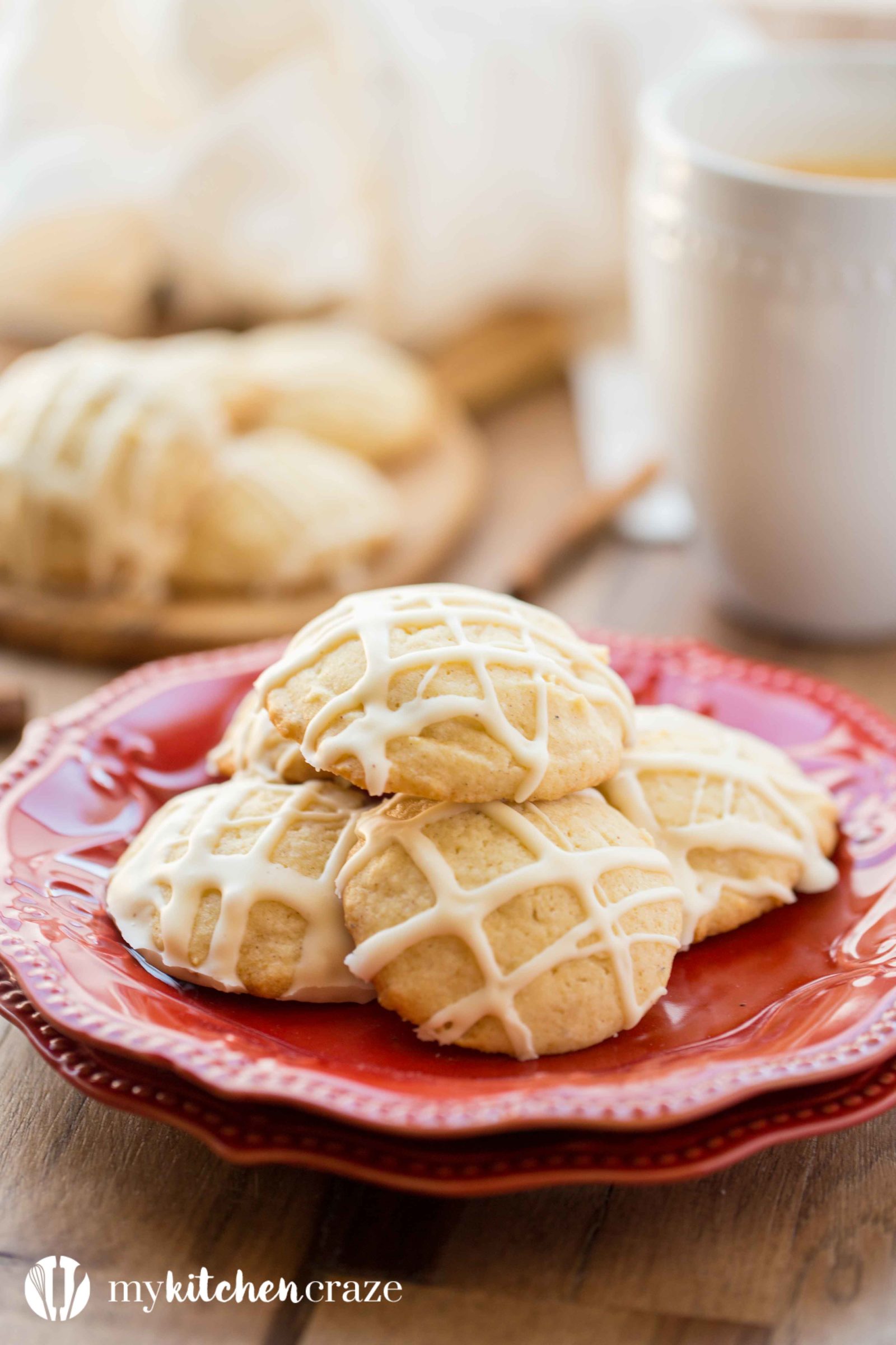 Eggnog Cookies are the perfect treat for your holiday party or cookie exchange. They're soft with crunchy edges and have a delicious eggnog glaze to top them off! You need to make them asap! 