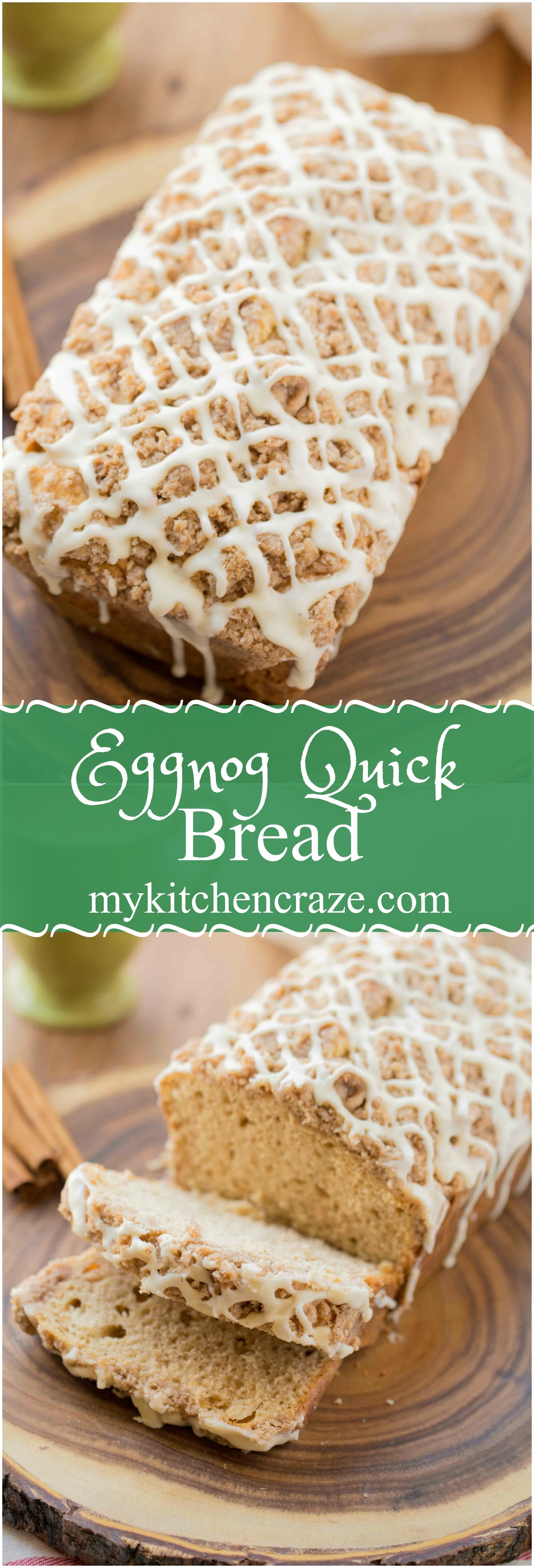 Eggnog Quick Bread should be on your holiday baking list this year! Moist and flavorful, this bread is a winner this season! 