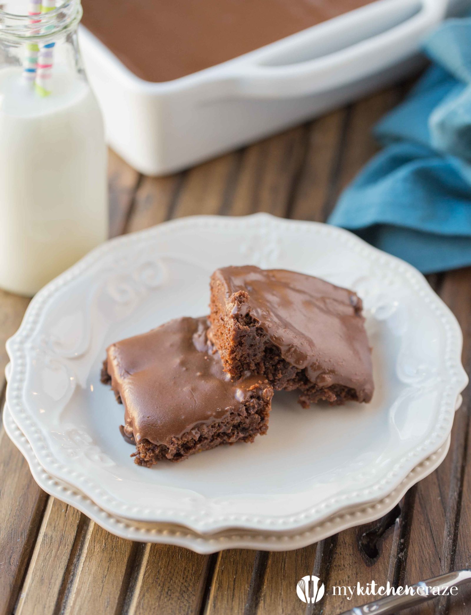 Frosted Brownies are a must have recipe! Brownies that are moist, delicious and the frosting takes these brownies to a whole new level. Grab that glass of milk because you'll want it with a slice of these yummy Frosted Brownies!