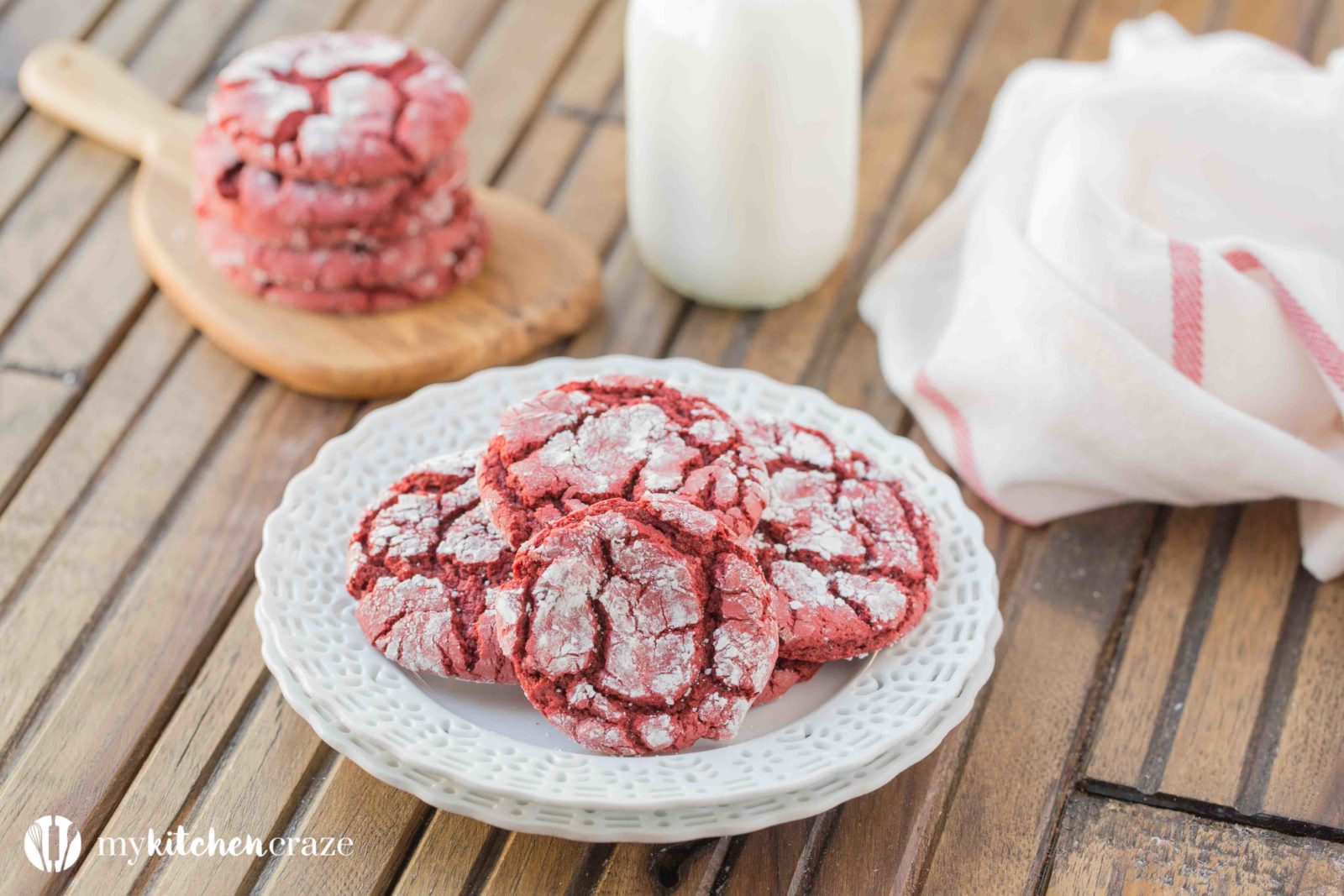 Crunchy around the edges and soft in the center, these Red Velvet Crinkle Cookies can be a great treat for Valentine's Day. You won't believe how easy and good these are!