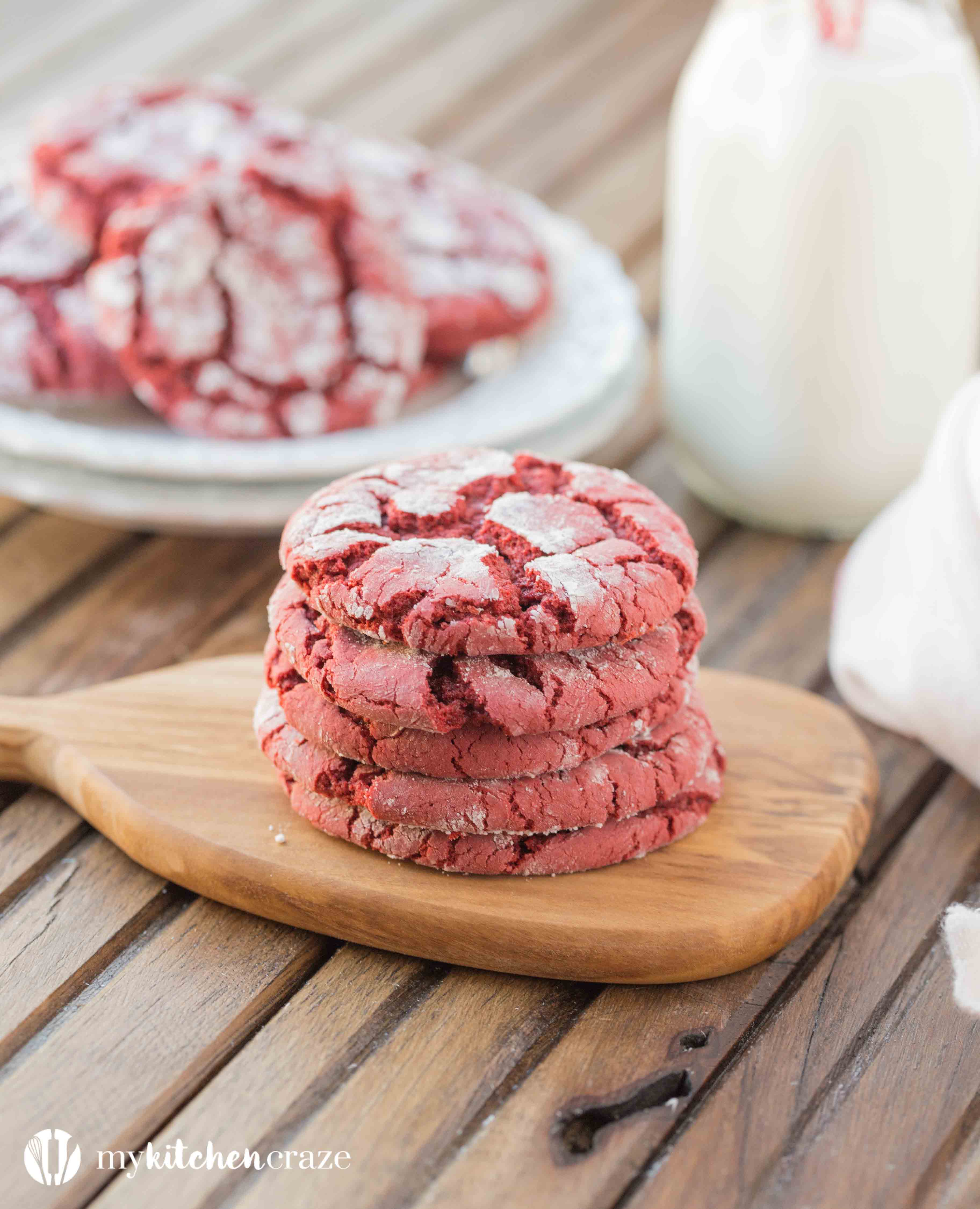Crunchy around the edges and soft in the center, these Red Velvet Crinkle Cookies can be a great treat for Valentine's Day. You won't believe how easy and good these are!