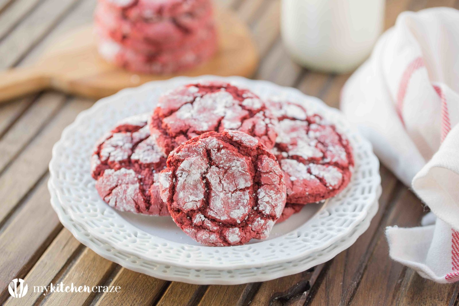 Crunchy around the edges and soft in the center, these Red Velvet Crinkle Cookies can be a great treat for Valentine's Day. You won't believe how easy and good these are!