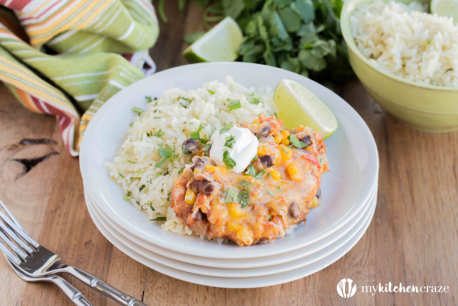 Salsa Chicken with Cilantro Lime Rice is the perfect meal for those nights you don't want to think about dinner. Made within 40 minutes, this is one delicious dinner!