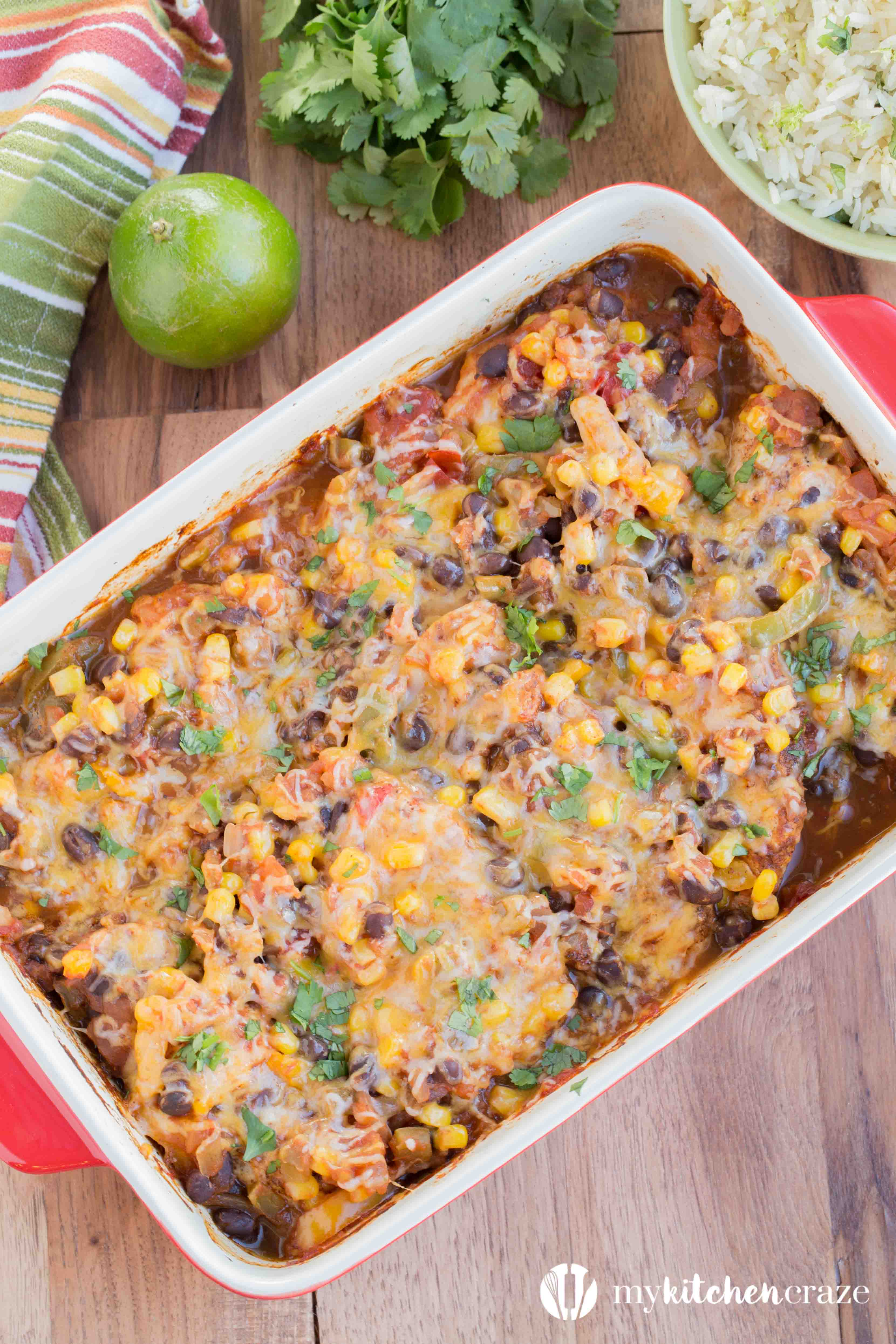 Salsa Chicken with Cilantro Lime Rice is the perfect meal for those nights you don't want to think about dinner. Made within 40 minutes, this is one delicious dinner!