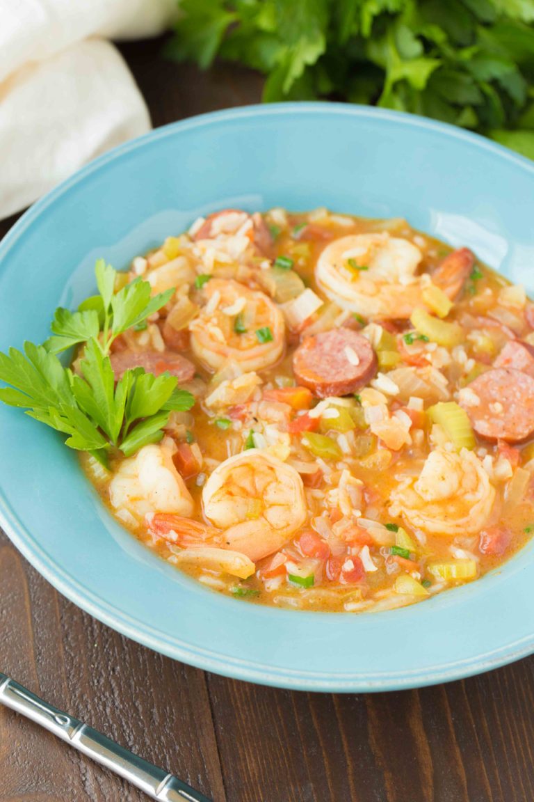 30 Minute Sausage and Shrimp Gumbo + Recipe Video - My Kitchen Craze