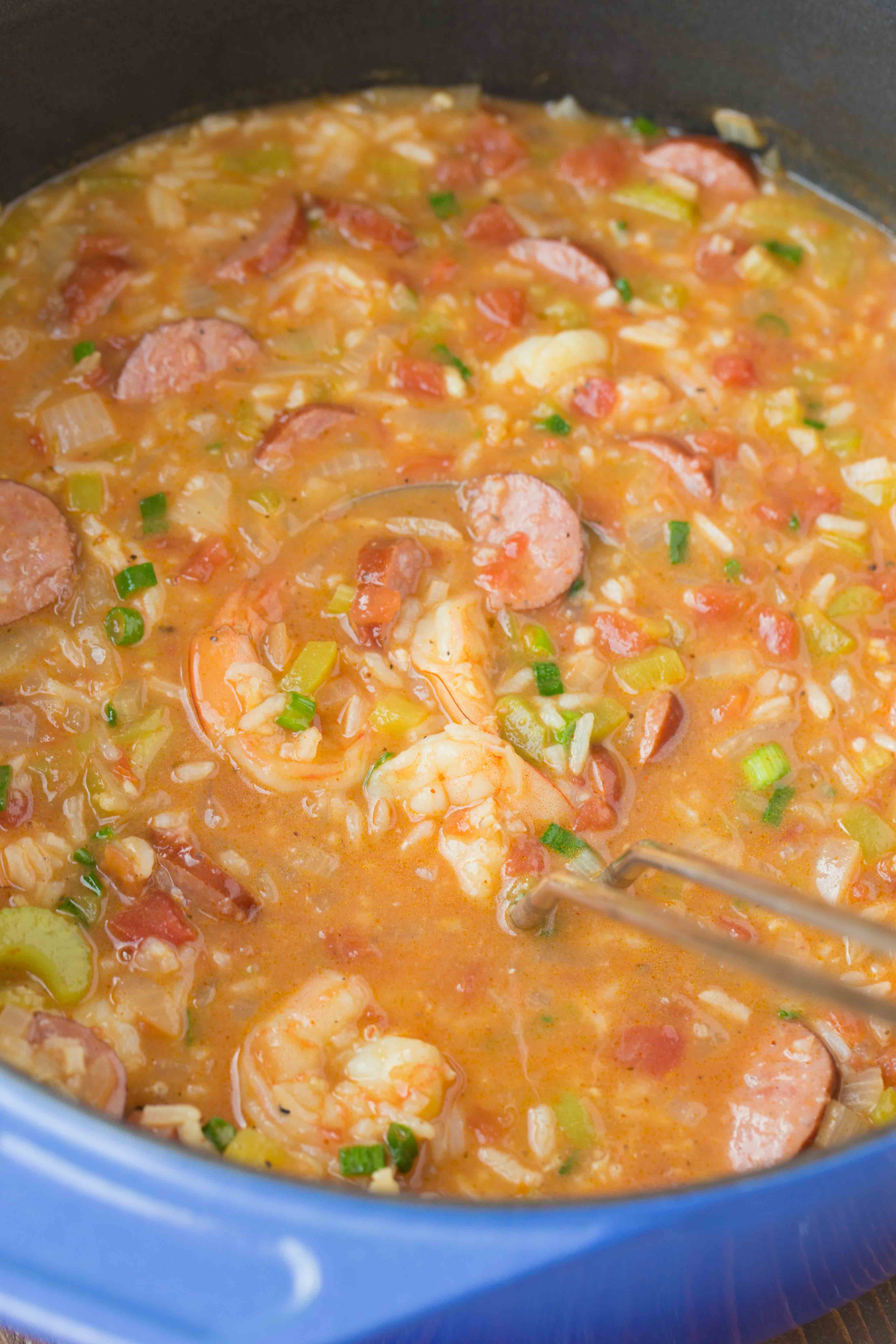 30 Minute Sausage and Shrimp Gumbo is a quicker way to enjoy a delicious classic! This gumbo is packed with delicious flavor, perfect for those busy hectic nights!