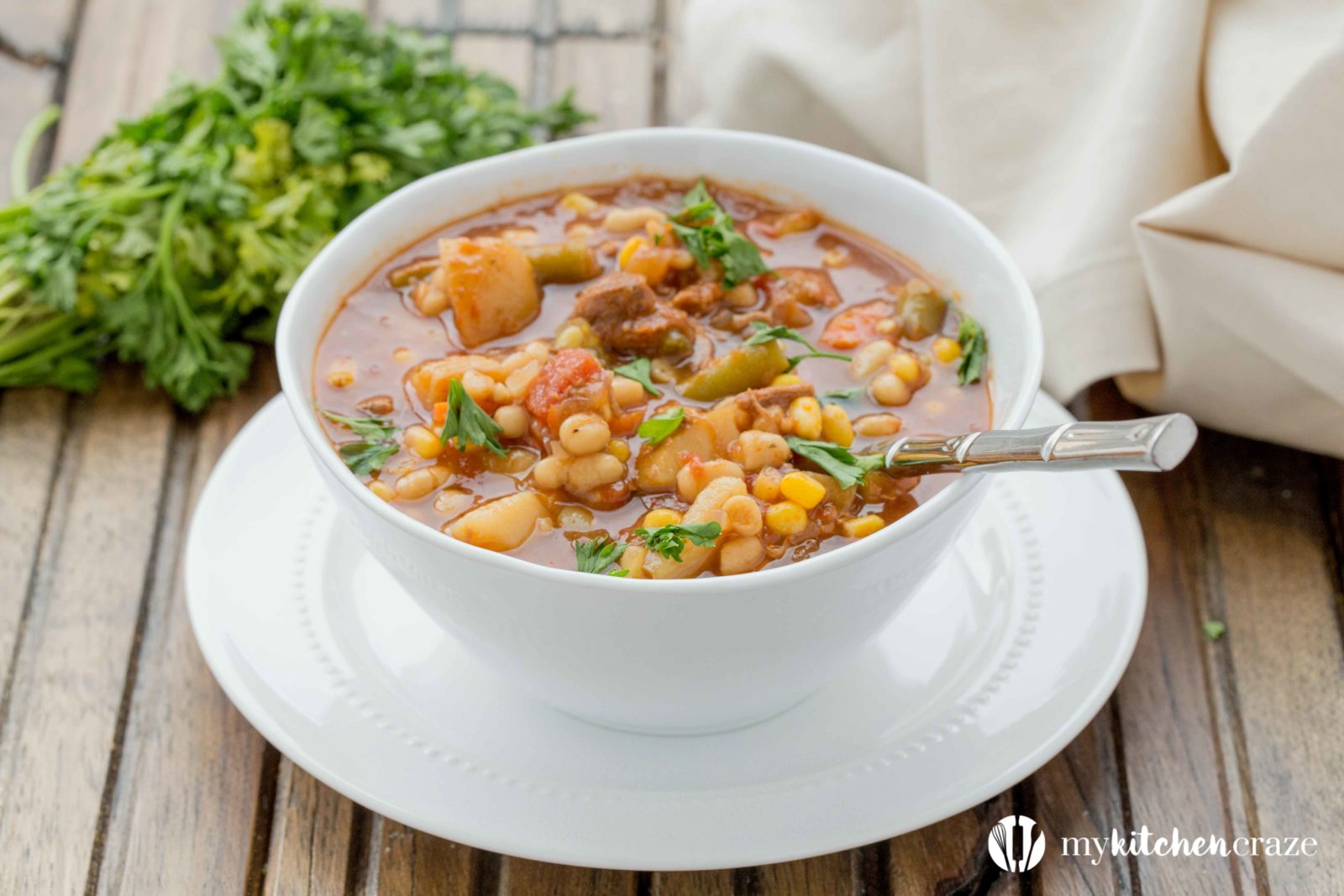 Slow Cooker Beef and Vegetable Soup ~ Easy to make, loaded with hearty vegetables and delicious beef. This is one slow cooker soup you must make this winter. 