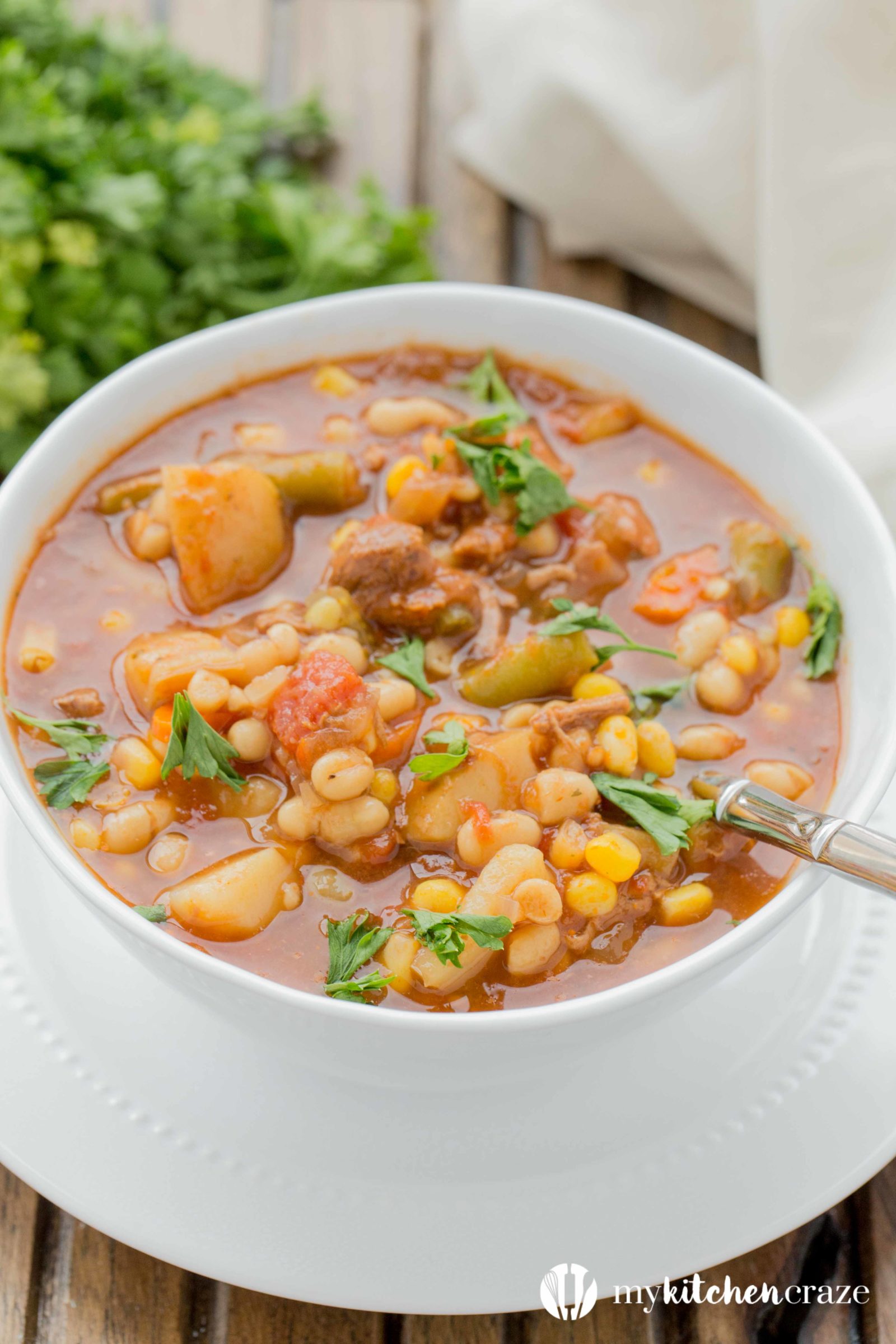 Slow Cooker Beef and Vegetable Soup ~ Easy to make, loaded with hearty vegetables and delicious beef. This is one slow cooker soup you must make this winter. 