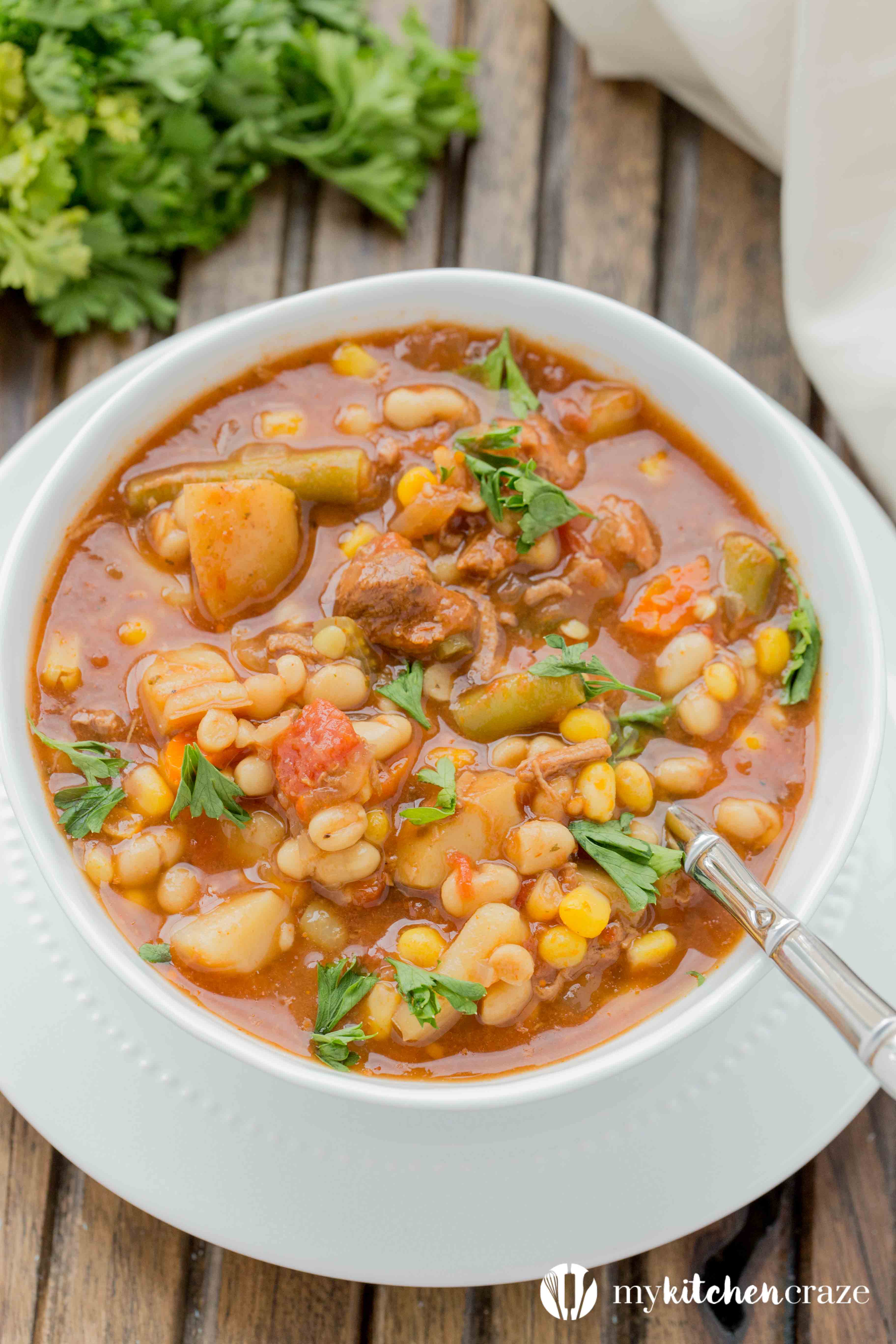 Slow Cooker Beef and Vegetable Soup ~ Easy to make, loaded with hearty vegetables and delicious beef. This is one slow cooker soup you must make this winter. 