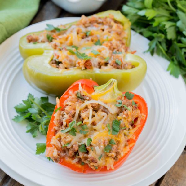 Stuffed Bell Peppers are a healthy and delicious dinner meal. Packed with delicious flavor, even the picky eaters will love them!