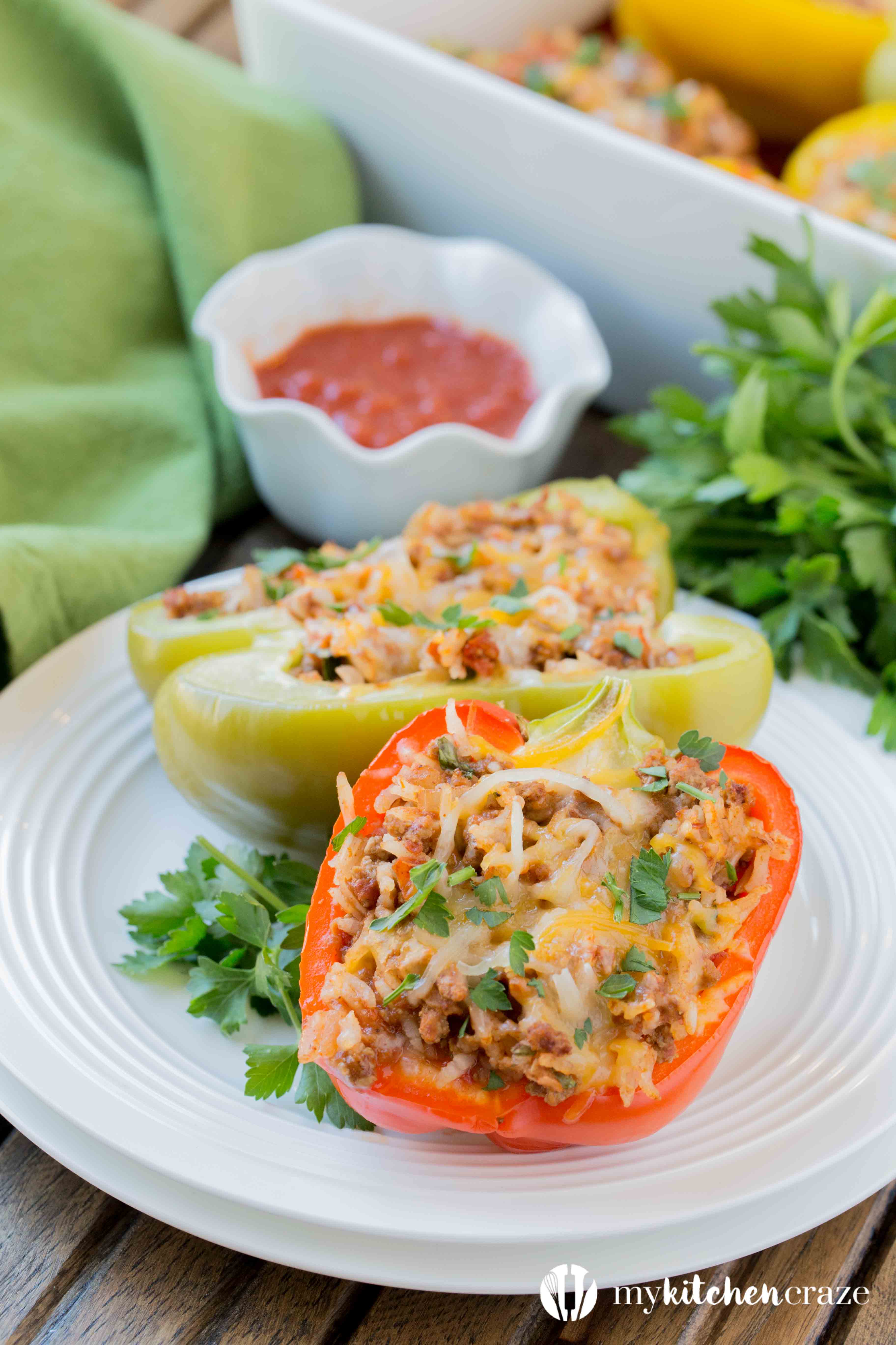 Stuffed Bell Peppers are a healthy and delicious dinner meal. Packed with delicious flavor, even the picky eaters will love them!
