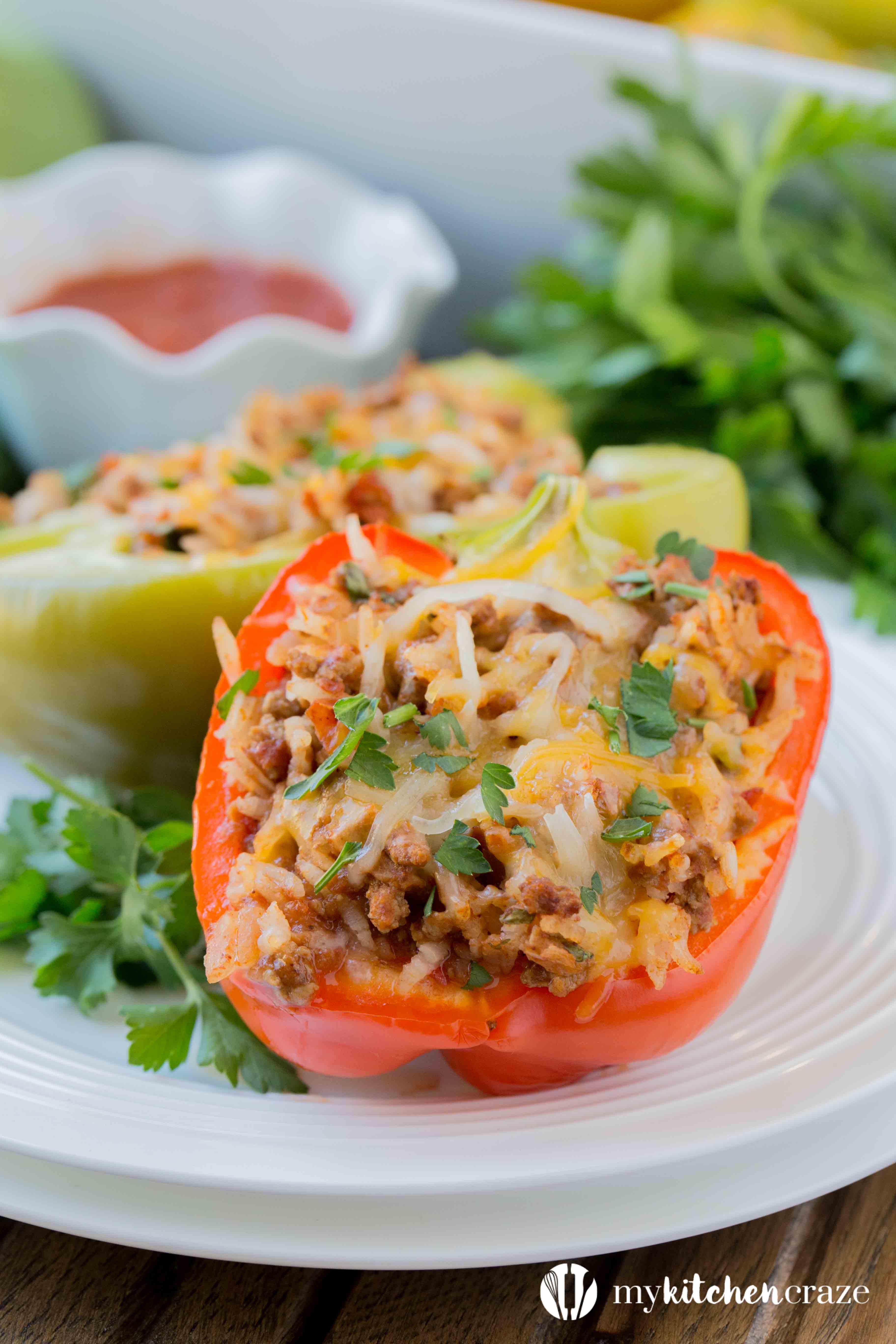 Stuffed Bell Peppers are a healthy and delicious dinner meal. Packed