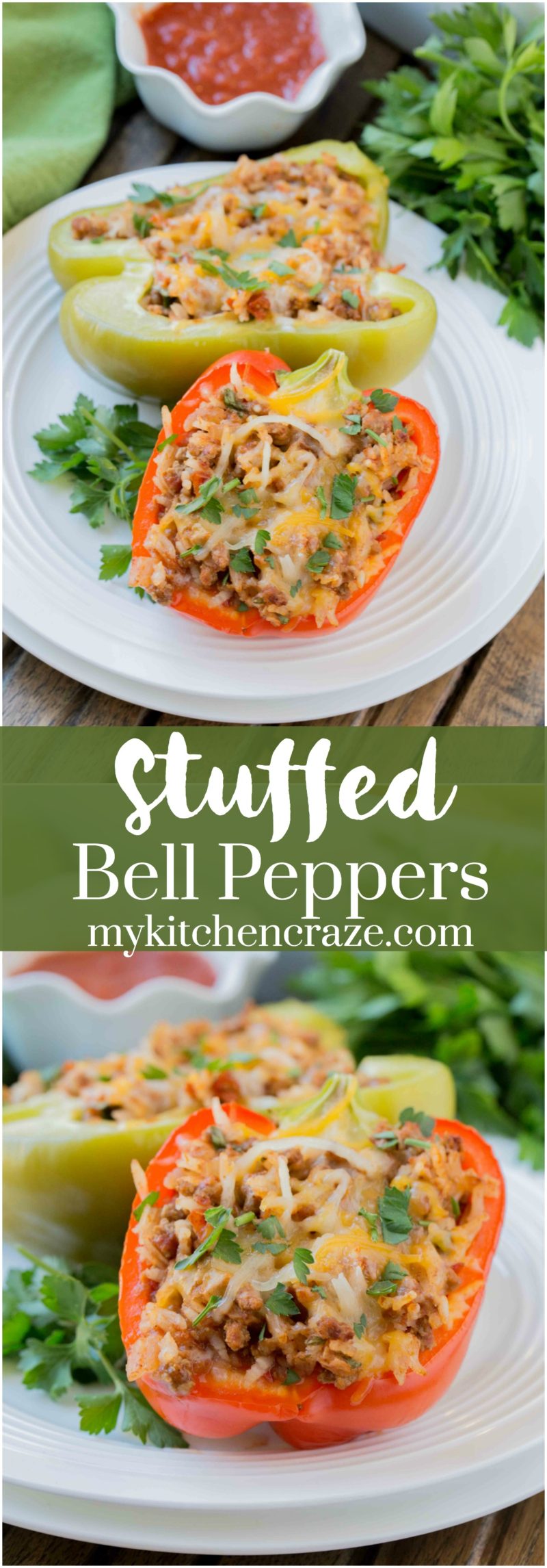 Stuffed Bell Peppers - My Kitchen Craze