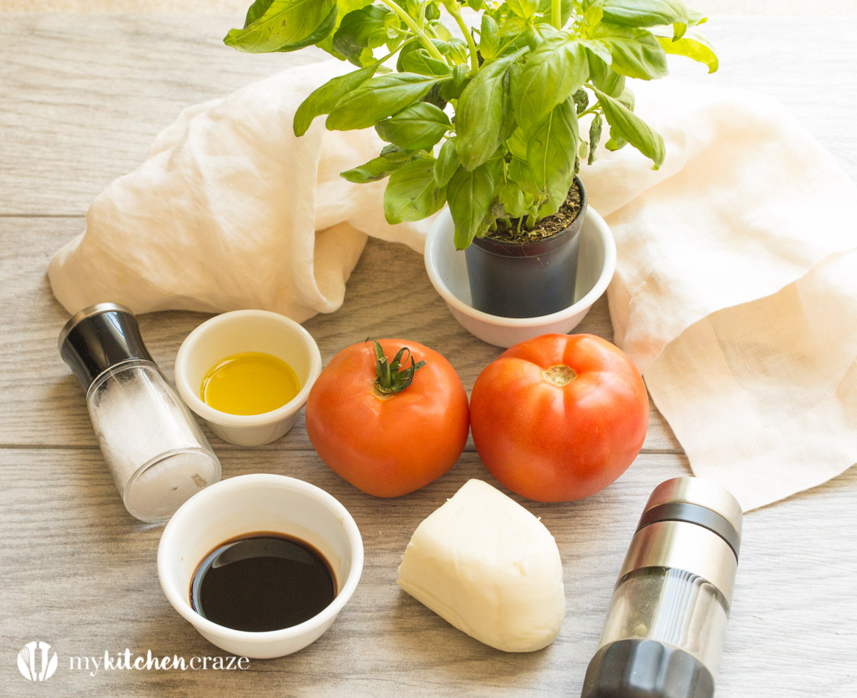 Caprese Salad ~ Tomatoes, fresh mozzarella and basil drizzled with a sweet balsamic reduction and olive oil. What could be better and easier?