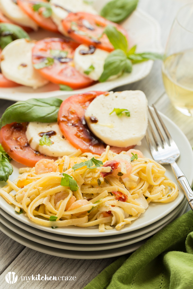 Caprese Salad ~ Tomatoes, fresh mozzarella and basil drizzled with a sweet balsamic reduction and olive oil. What could be better and easier?