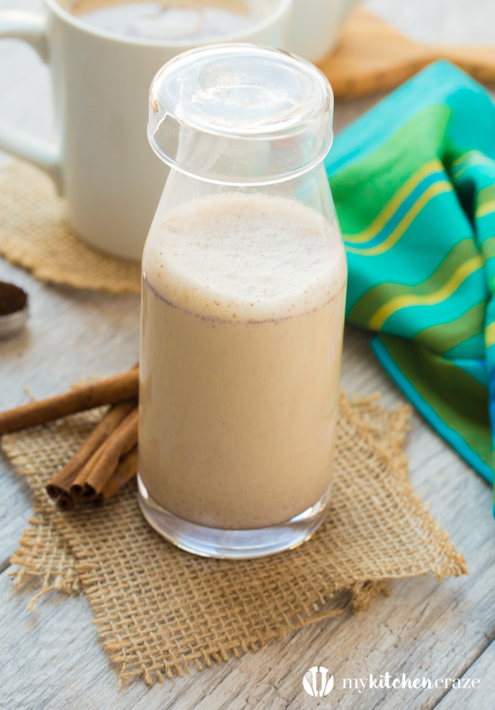 Cinnamon Maple Coffee Creamer is the perfect companion for your morning or afternoon coffee. Made with only 6 ingredients, you can have your very own homemade creamer on hand at all times.