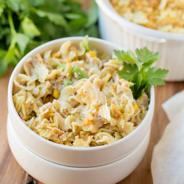 This easy, delicious Tuna Casserole can be on your table within 30 minutes. Perfect for those busy nights you don't want to be in the kitchen.