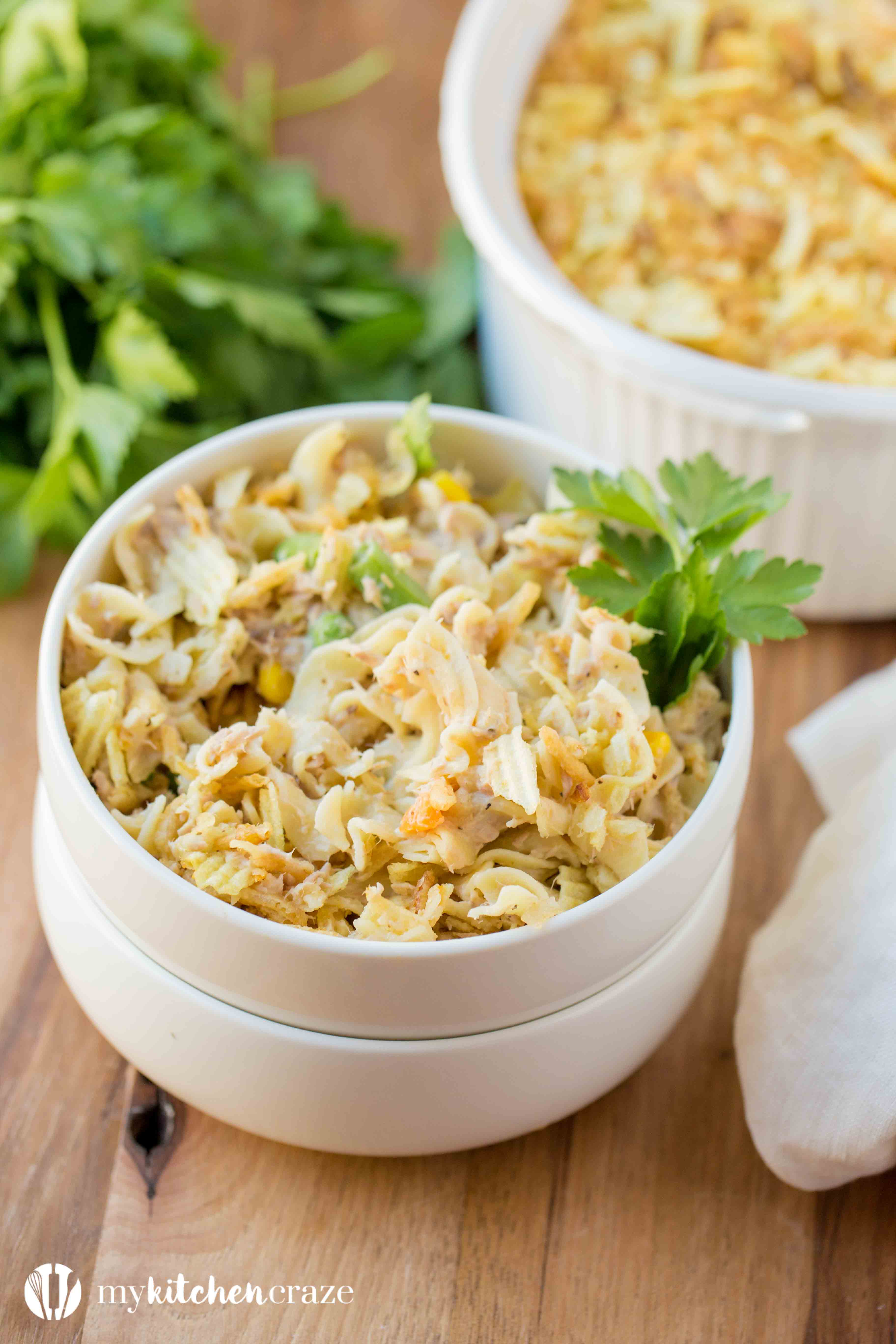 This easy, delicious Tuna Casserole can be on your table within 30 minutes. Perfect for those busy nights you don't want to be in the kitchen.