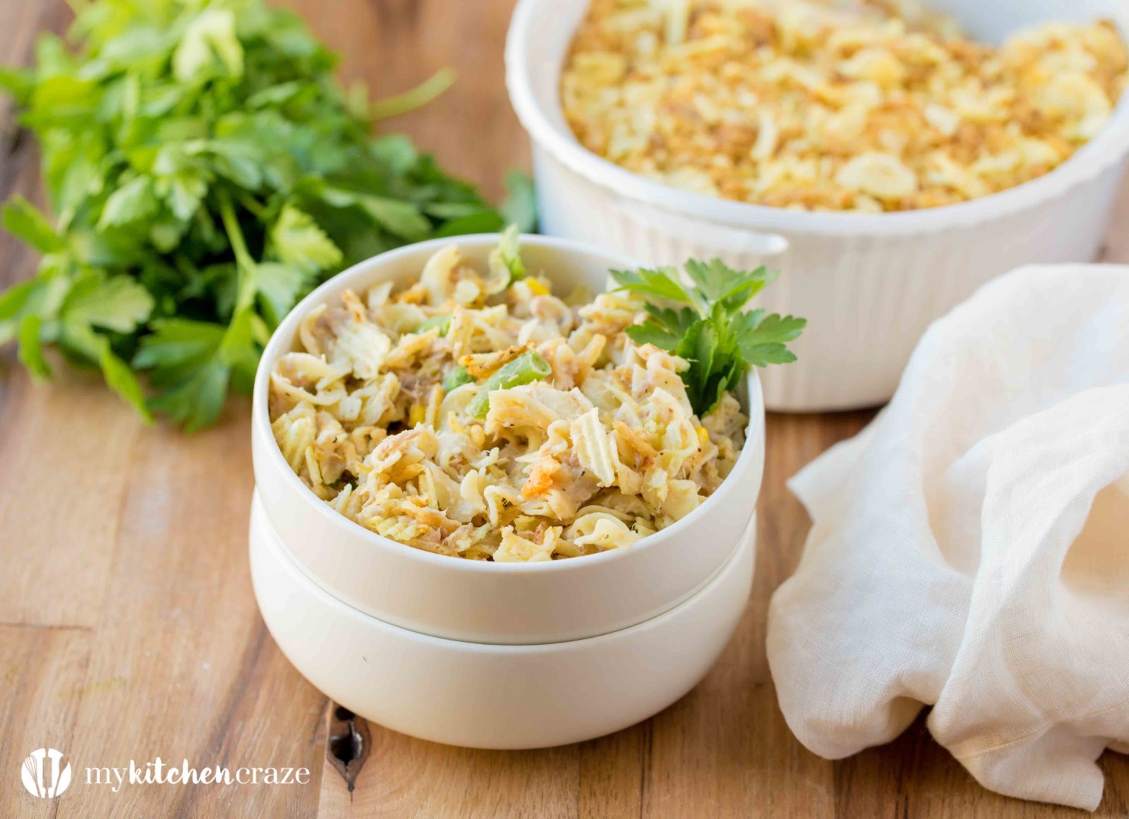 This easy, delicious Tuna Casserole can be on your table within 30 minutes. Perfect for those busy nights you don't want to be in the kitchen.