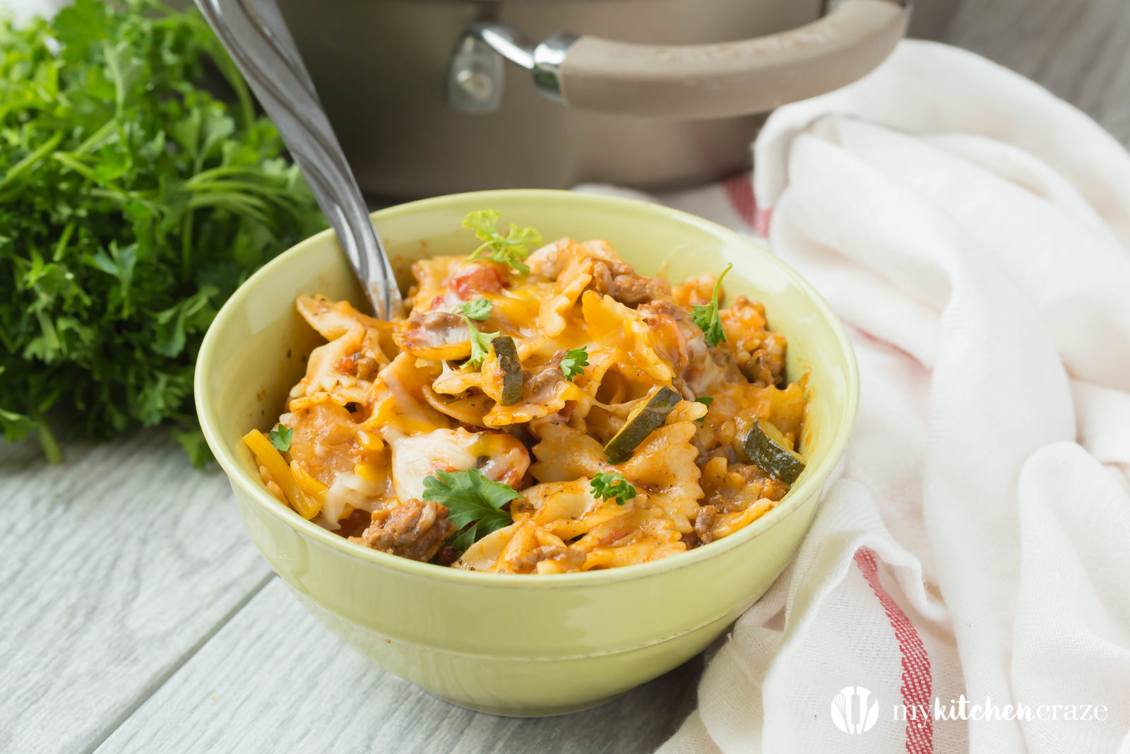 One Pan Italian Pasta will be a winner with your family, plus it saves you time in the kitchen. That's a win, win in my opinion.