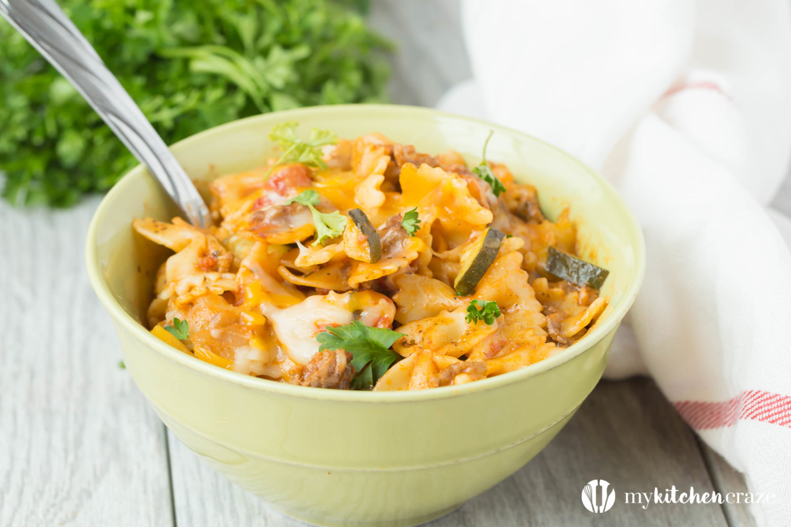 One Pan Italian Pasta will be a winner with your family, plus it saves you time in the kitchen. That's a win, win in my opinion.