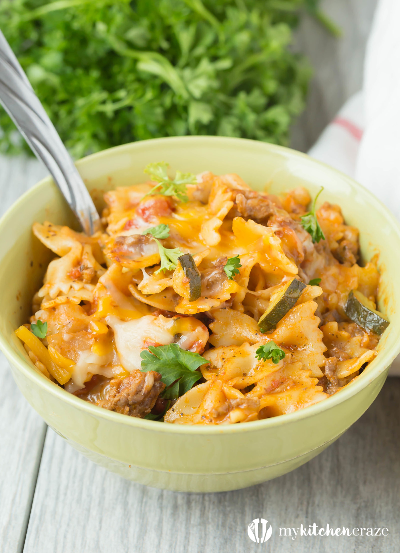 One Pan Italian Pasta will be a winner with your family, plus it saves you time in the kitchen. That's a win, win in my opinion.