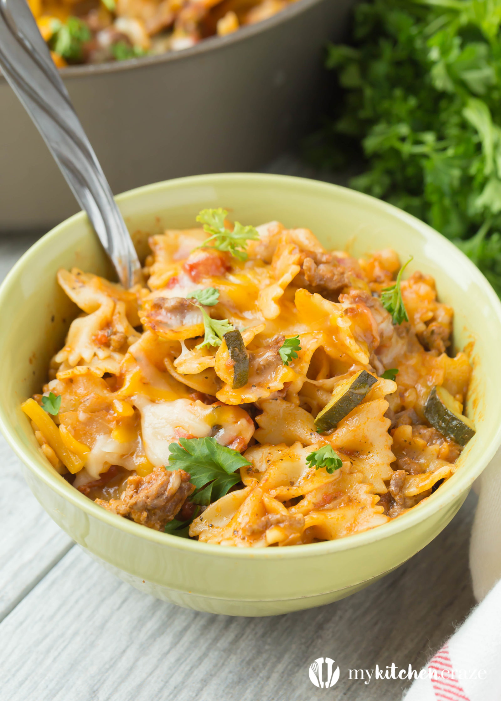 One Pan Italian Pasta will be a winner with your family, plus it saves you time in the kitchen. That's a win, win in my opinion.