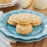 Peanut Butter Sandwich Cookies are insanely good and so addicting. These are a copy cat version of the popular Girl Scout cookie. They are easy to make, taste delicious and you don't have to wait a year to have them!