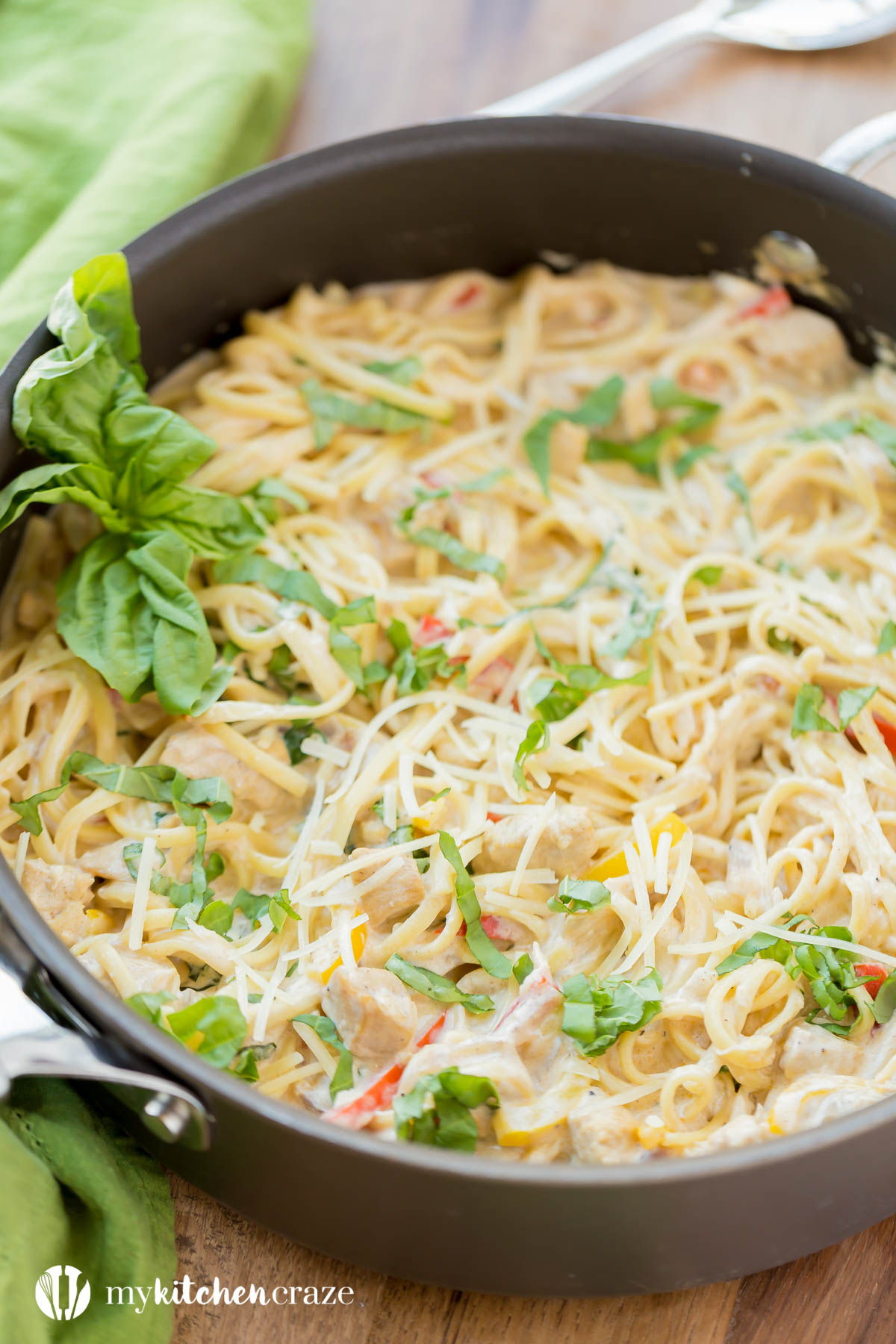 Cajun Chicken Pasta is loaded with delicious flavors and perfect for a weeknight dinner!