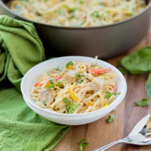 Cajun Chicken Pasta is loaded with delicious flavors and perfect for a weeknight dinner!