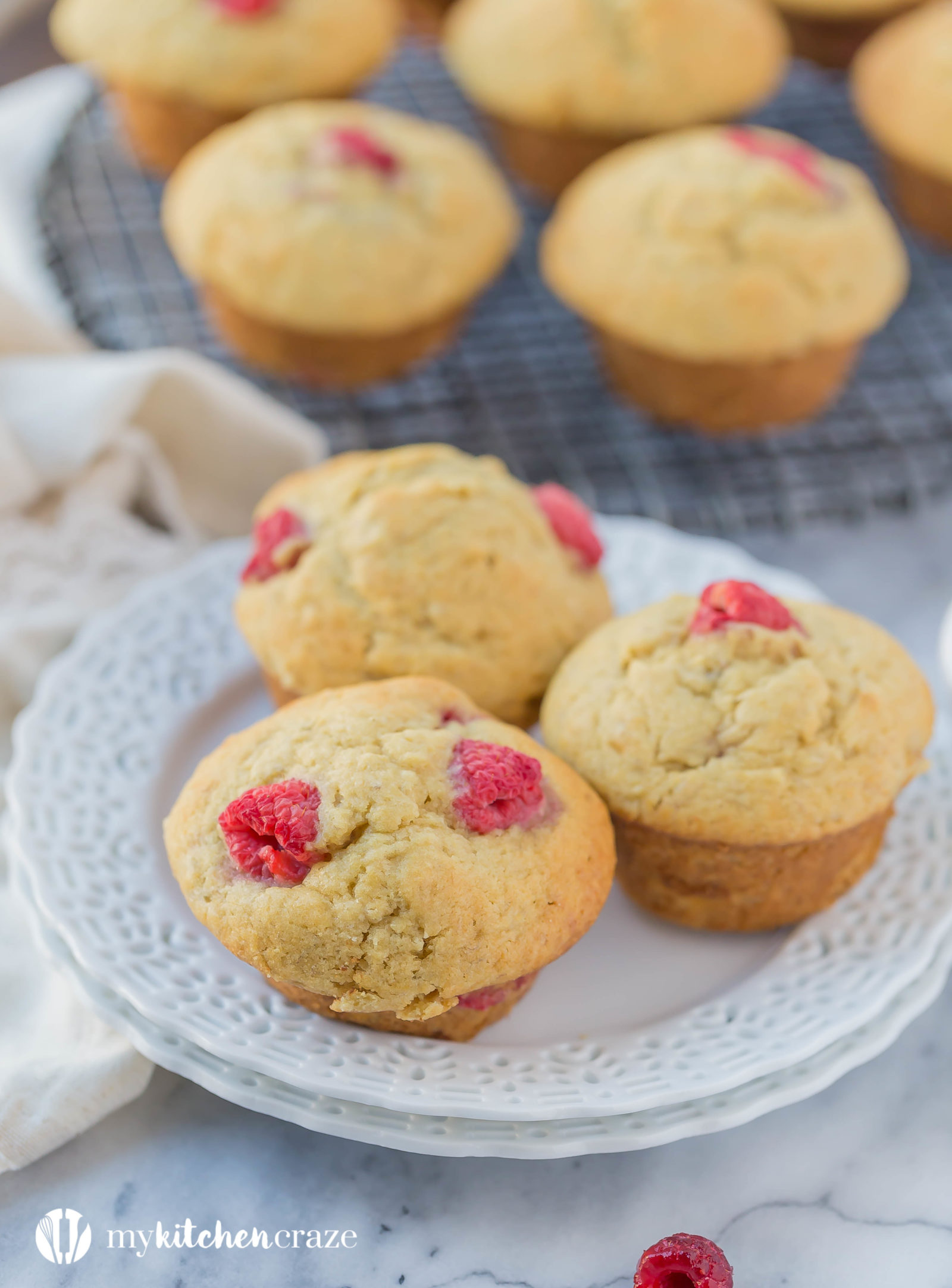 Raspberry Banana Muffins ~ Do you have some ripe bananas and fresh raspberries sitting around? Then you need to make these Raspberry Banana Muffins. Moist and all the right flavors.