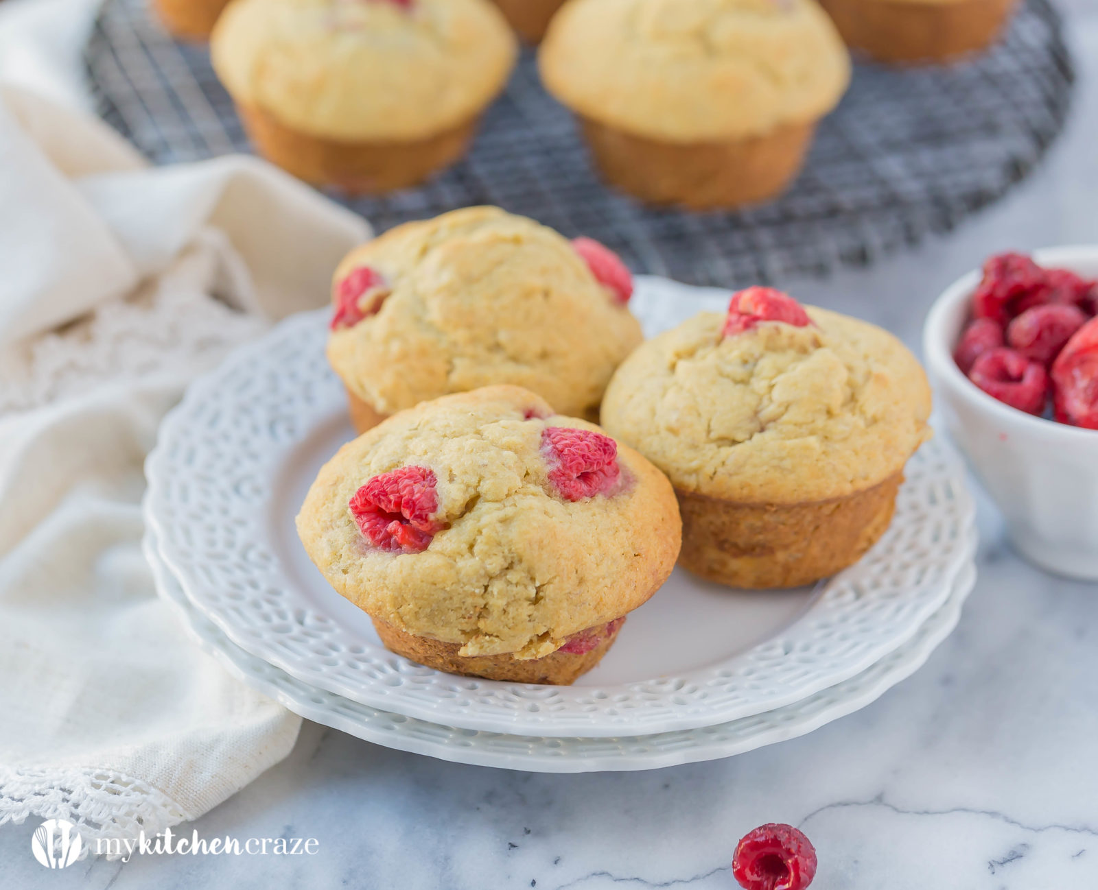 Raspberry Banana Muffins ~ Do you have some ripe bananas and fresh raspberries sitting around? Then you need to make these Raspberry Banana Muffins. Moist and all the right flavors.