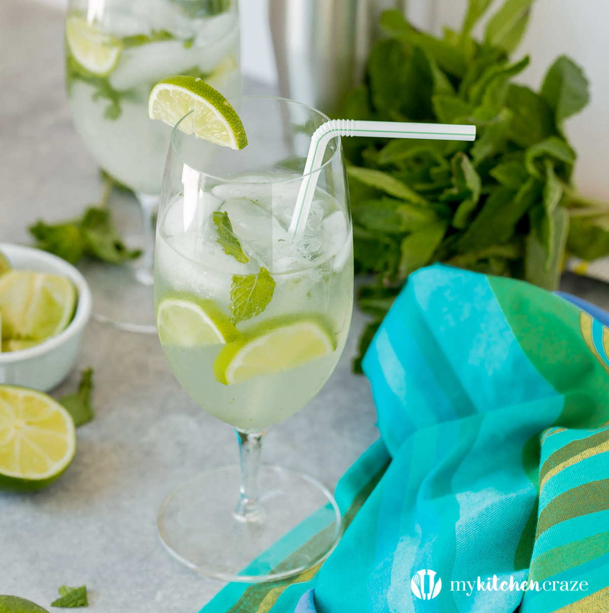 Easy Mojito Cocktail ~ Perfect drink for the summer months and only takes 6 ingredients to make. What drink could be better than that?