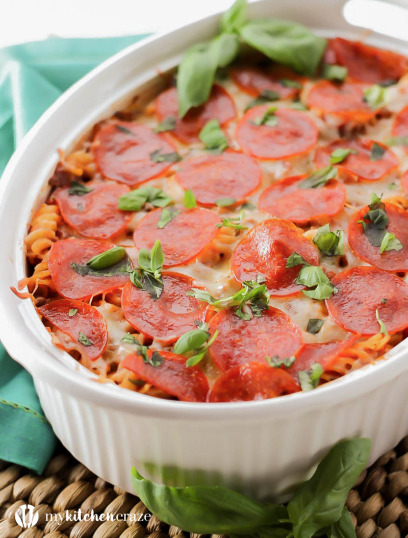 Pizza Pasta Casserole My Kitchen Craze