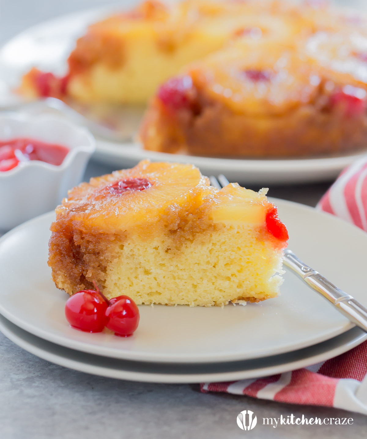 Pineapple Upside Down Cake is one of the best cakes I've ever eaten! It's moist, delicious and all homemade! No cake box needed in this recipe. This cake is screaming make me!