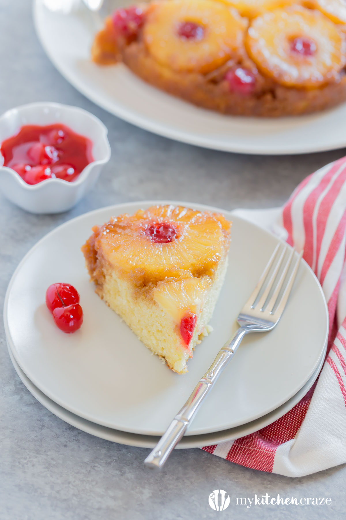 Pineapple Upside Down Cake is one of the best cakes I've ever eaten! It's moist, delicious and all homemade! No cake box needed in this recipe. This cake is screaming make me!