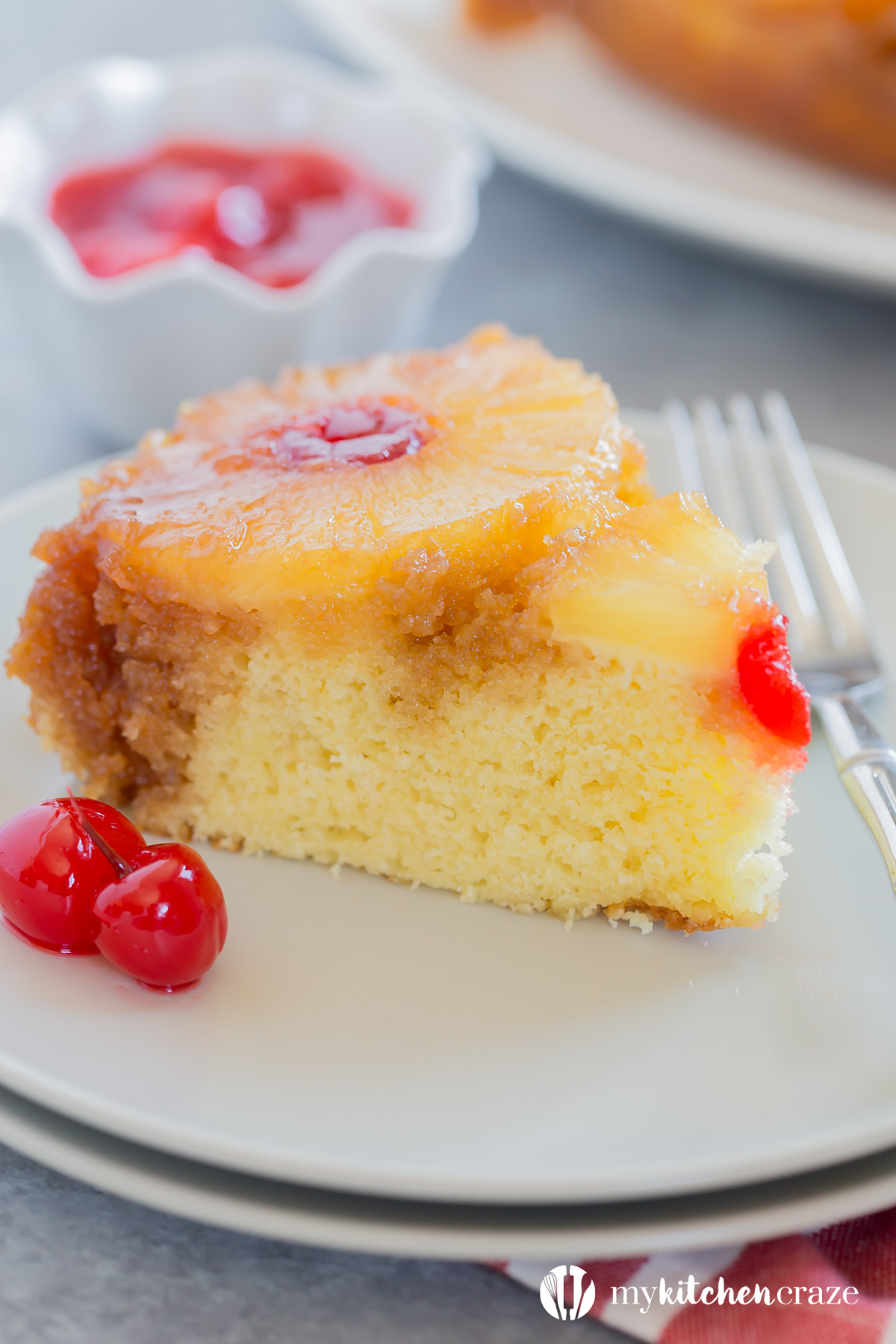 Pineapple Upside Down Cake is one of the best cakes I've ever eaten! It's moist, delicious and all homemade! No cake box needed in this recipe. This cake is screaming make me!