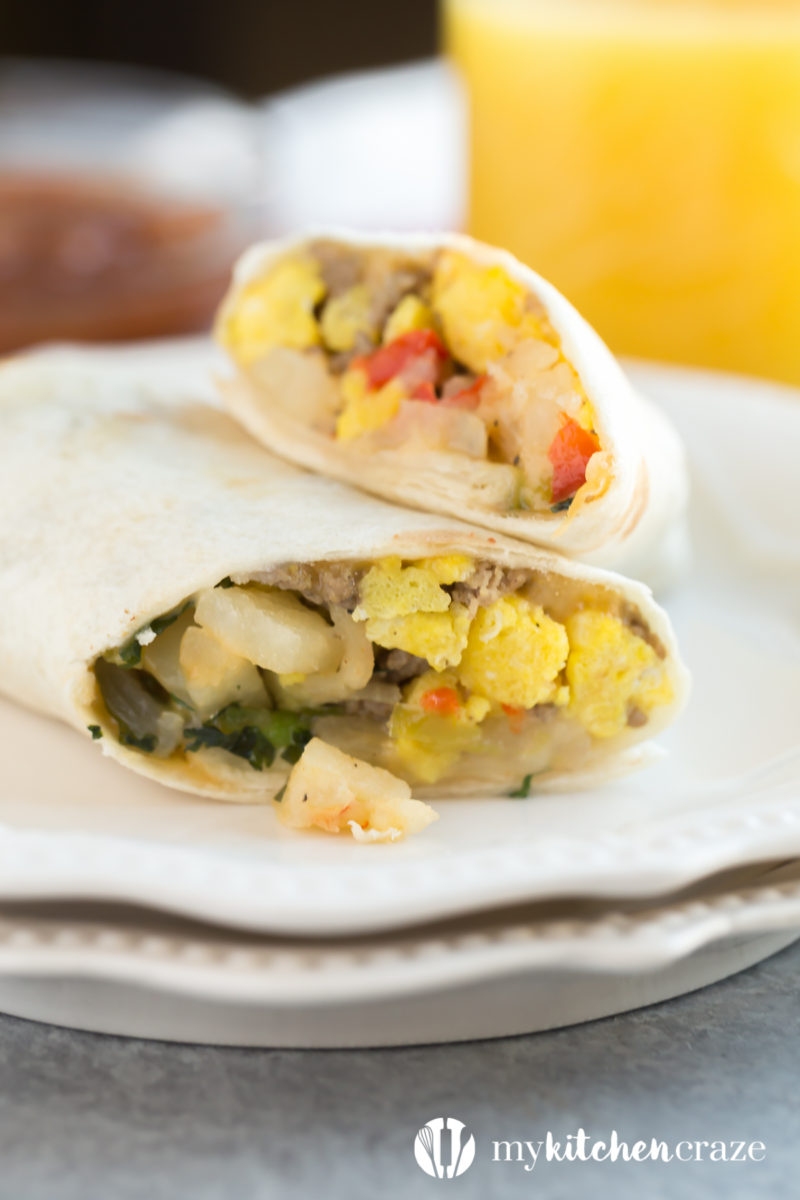 Freezer Breakfast Burritos + recipe video My Kitchen Craze
