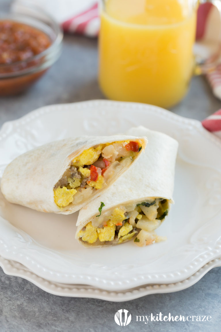 Freezer Breakfast Burritos + recipe video My Kitchen Craze