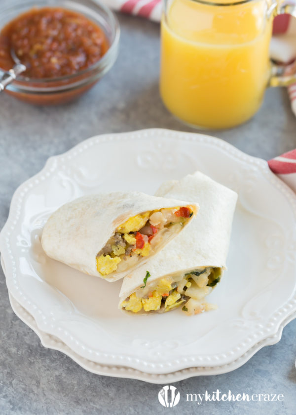 Freezer Breakfast Burritos + recipe video My Kitchen Craze