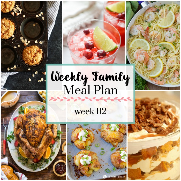 Weekly Family Meal Plan 112